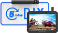 AUTO-VOX TW1 Solar Wireless Backup Camera for Trucks, 5Mins DIY Installation, 5'' Monitor Night Vision Back Up Camera Systems for Car